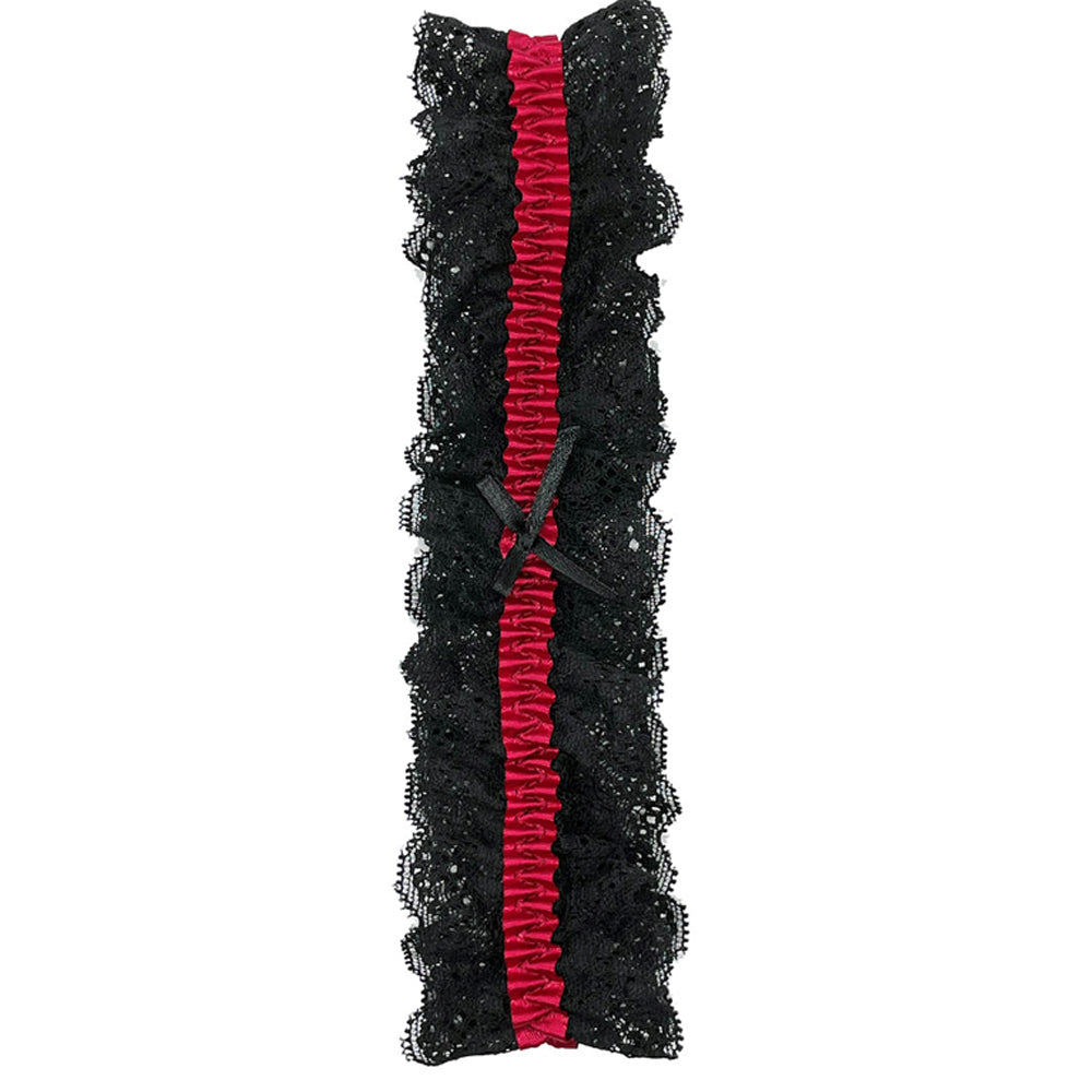 Lace Garter Black/Red O/S | 8932130101178 | Available at EroticWarehouse.com