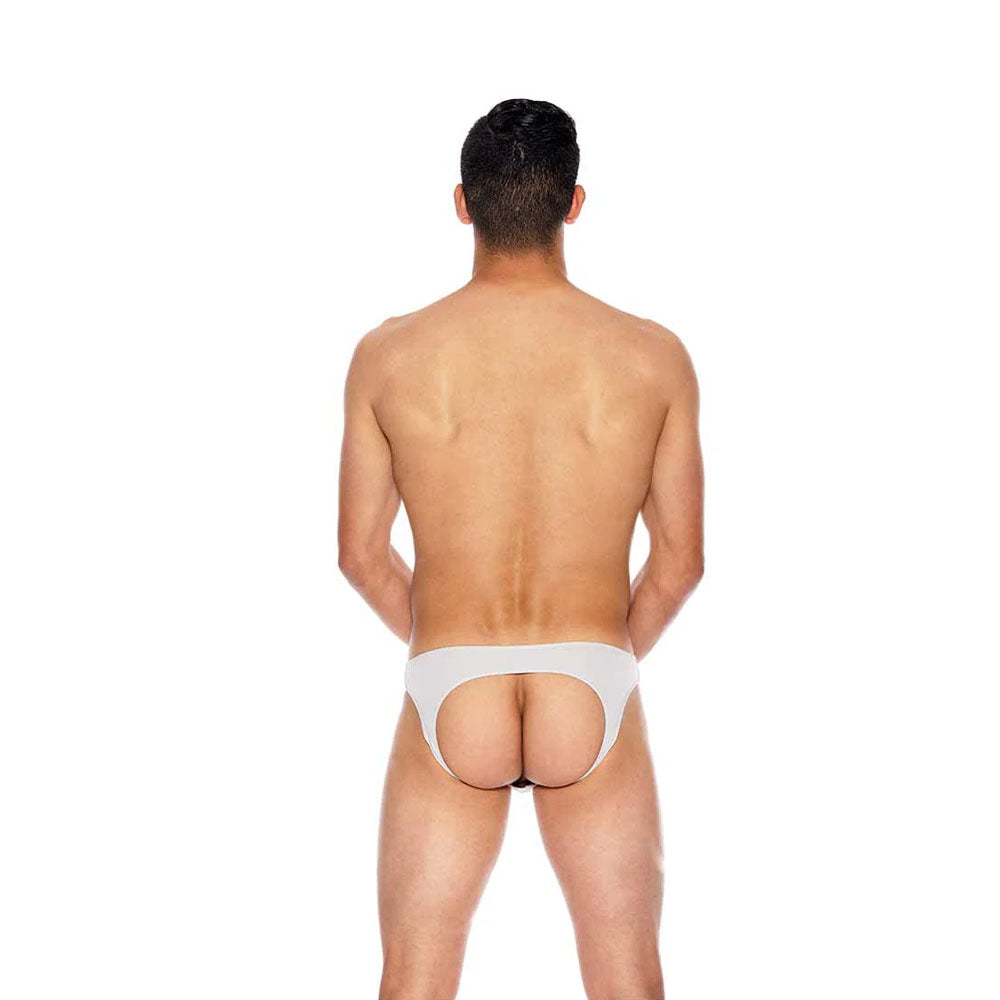 Men's Microfiber Open Back Underwear Grey L/Xl | 8932130408130 | Available at EroticWarehouse.com