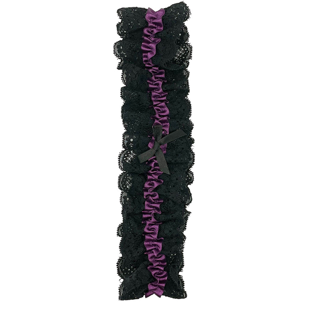Lace Garter Black/Purple O/S | 8932130501176 | Available at EroticWarehouse.com