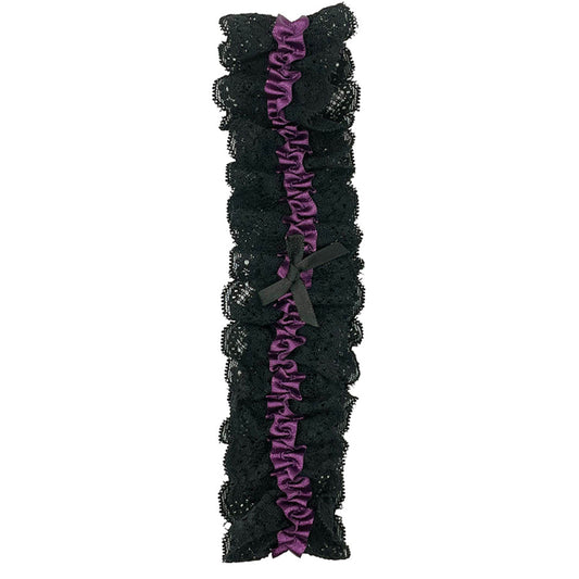 Lace Garter Black/Purple O/S | 8932130501176 | Available at EroticWarehouse.com