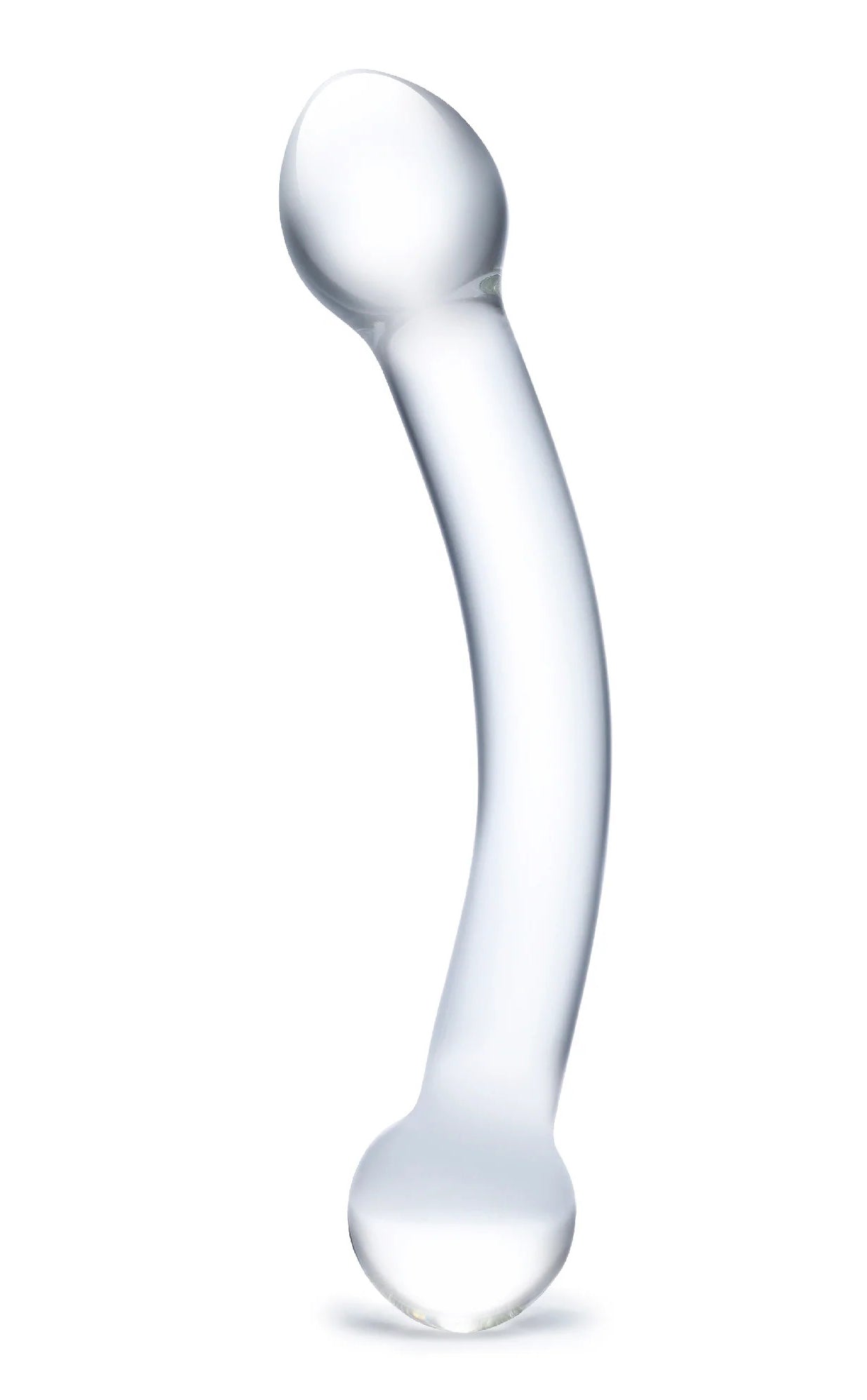 7 Inch Curved Glass G-Spot And Prostate Stimulator | 4890808169681 | Available at EroticWarehouse.com