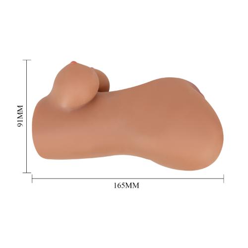 Hannah the Realistic Pussy And Ass Double Masturbator - Brown | 6959532360141 | Available at EroticWarehouse.com