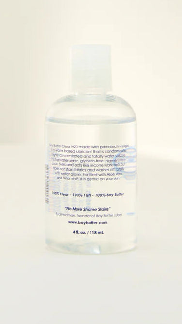 Boy Butter Clear H2O 4 Oz Water Based Lube | 855951200135 | Available at EroticWarehouse.com