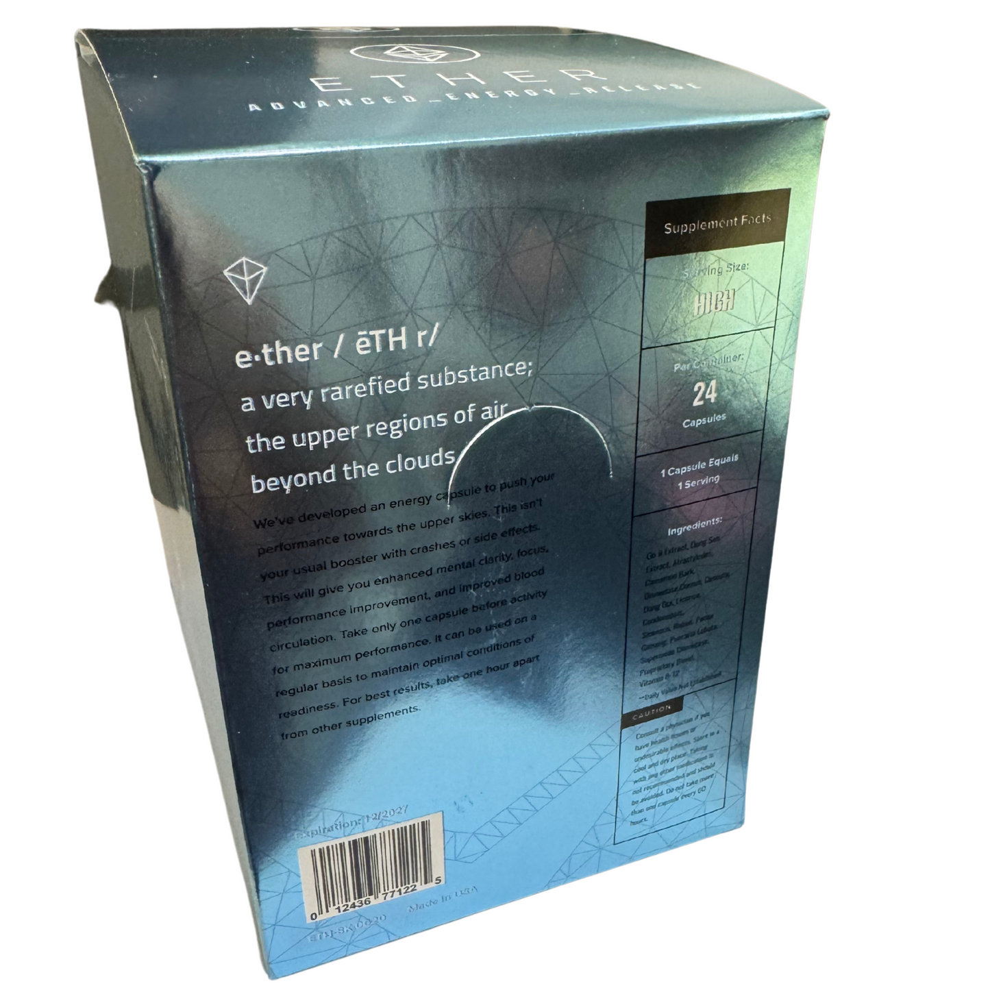 Ether Male Enhancement Pill 24 Count | 012436771225 | Available at EroticWarehouse.com