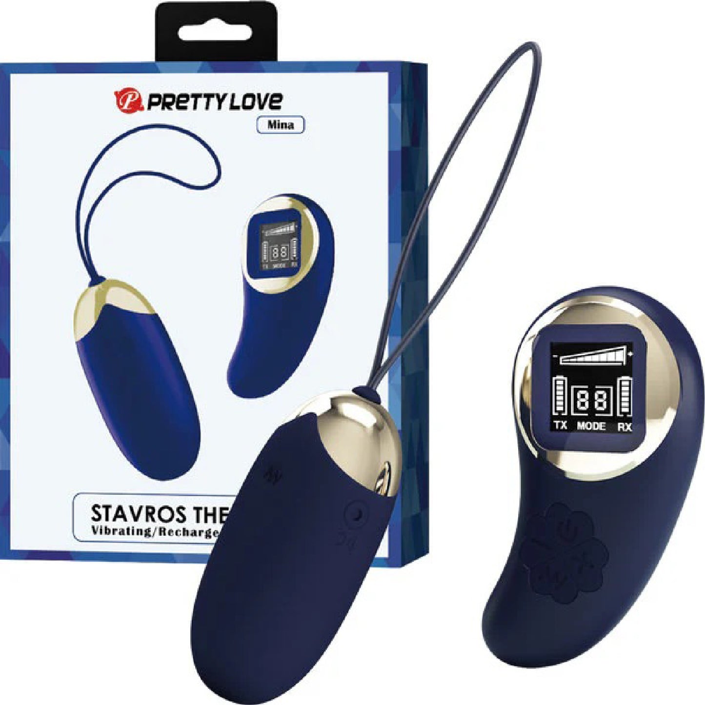 Mina Vibrating Remote Control Egg - Blue | 6959532334579 | Available at EroticWarehouse.com