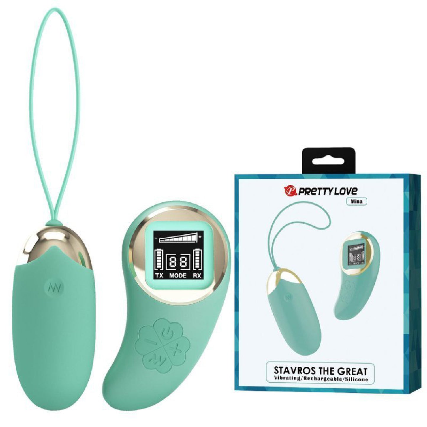 Mina Vibrating Remote Control Egg - Turquoise | 6959532335446 | Available at EroticWarehouse.com