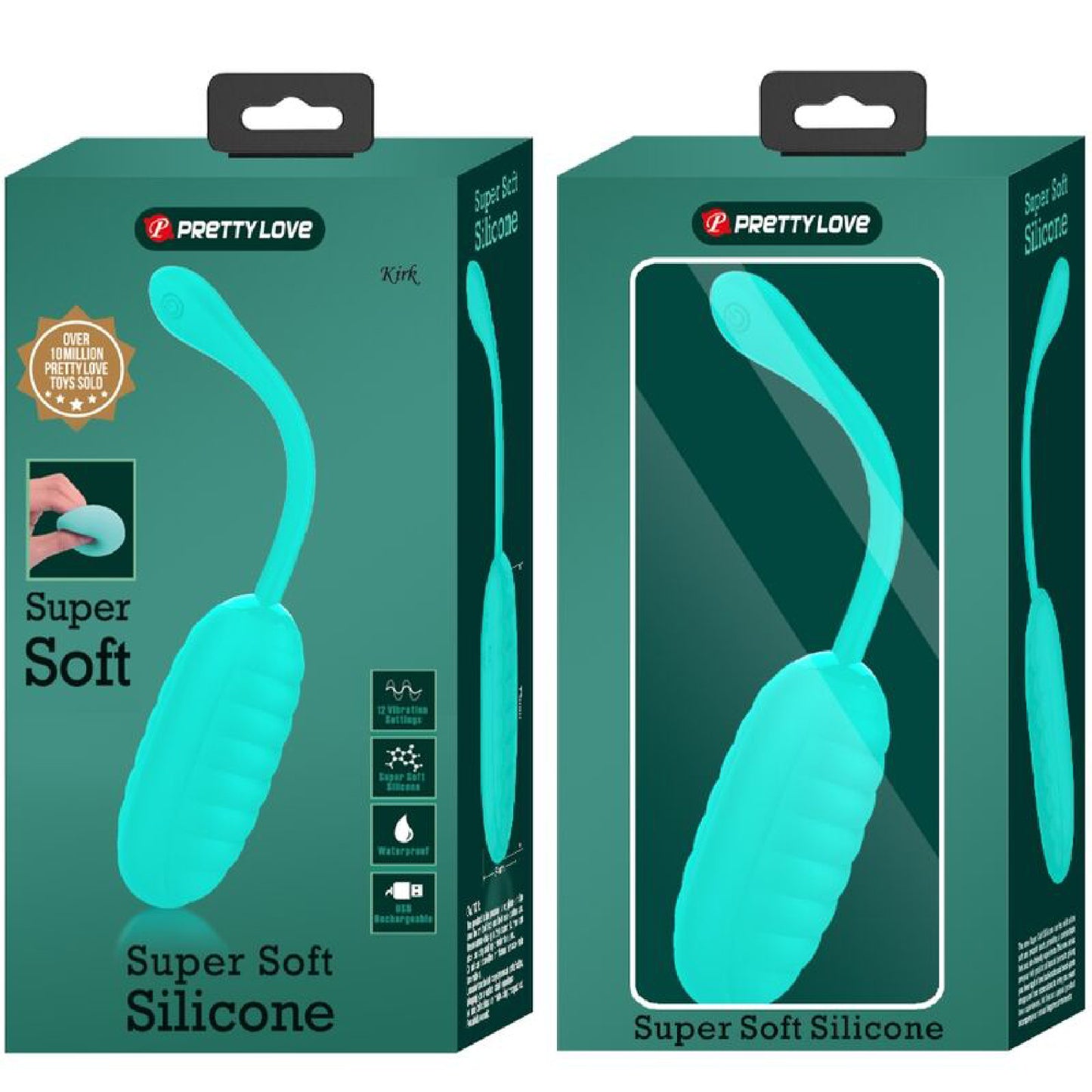 Kirk Rechargeable Vibrating Egg - Turquoise | 6959532335026 | Available at EroticWarehouse.com