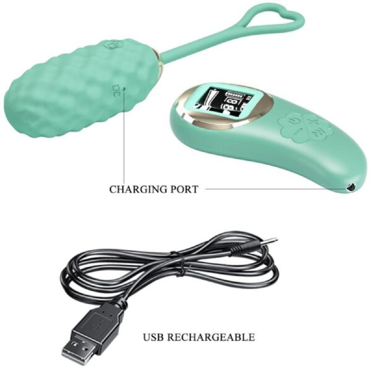 Vivian Remote Control Vibrating Egg - Turquoise | 6959532335453 | Available at EroticWarehouse.com