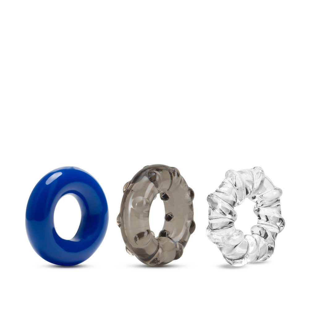Stay Hard - Triple Stretch 3 Pack Cock Rings | 850002870374 | Available at EroticWarehouse.com