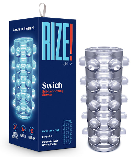 Rize - Swich - Glow in the Dark Self -Lubricating Stroker - Clear | 819835029274 | Available at EroticWarehouse.com