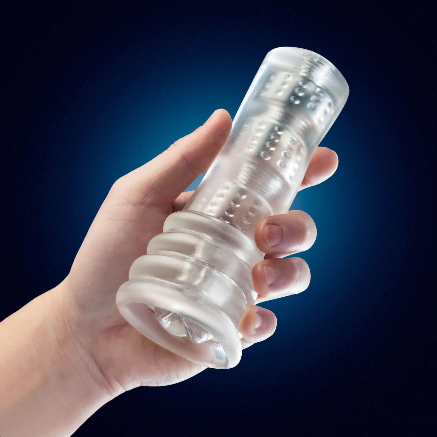 Rize - Luz - Glow in the Dark Self- Lubricating Stroker - Clear | 819835029267 | Available at EroticWarehouse.com