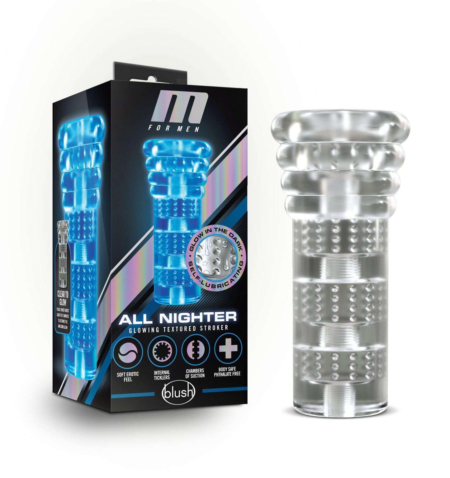 M for Men - Soft and Wet - All Nighter - Clear | 819835025016 | Available at EroticWarehouse.com