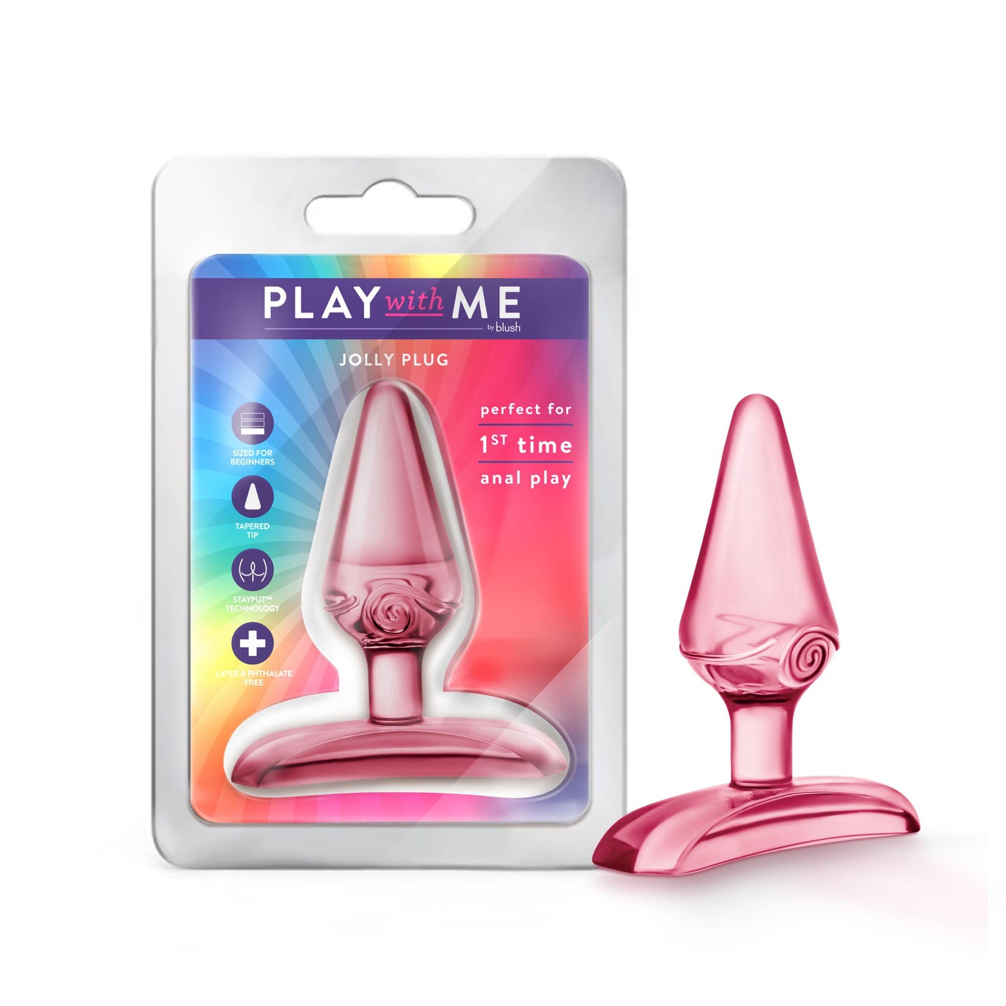 Play With Me - Jolly Plug - Pink | 735380100803 | Available at EroticWarehouse.com