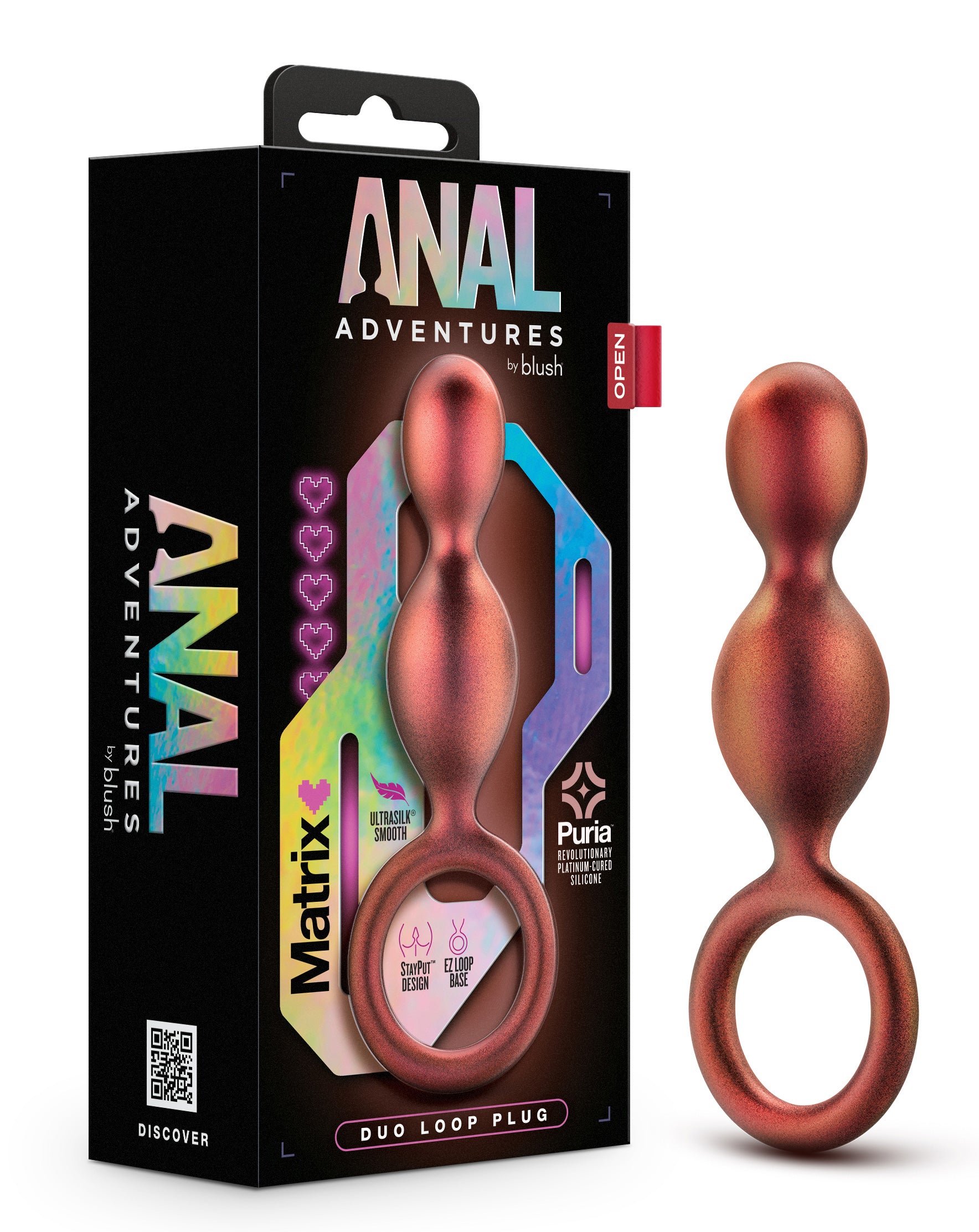 Anal Adventures Matrix - Duo Loop Plug - Copper | 819835028925 | Available at EroticWarehouse.com