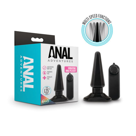 Anal Adventures - Basic Vibrating Anal Pleaser - Black | 819835025023 | Available at EroticWarehouse.com
