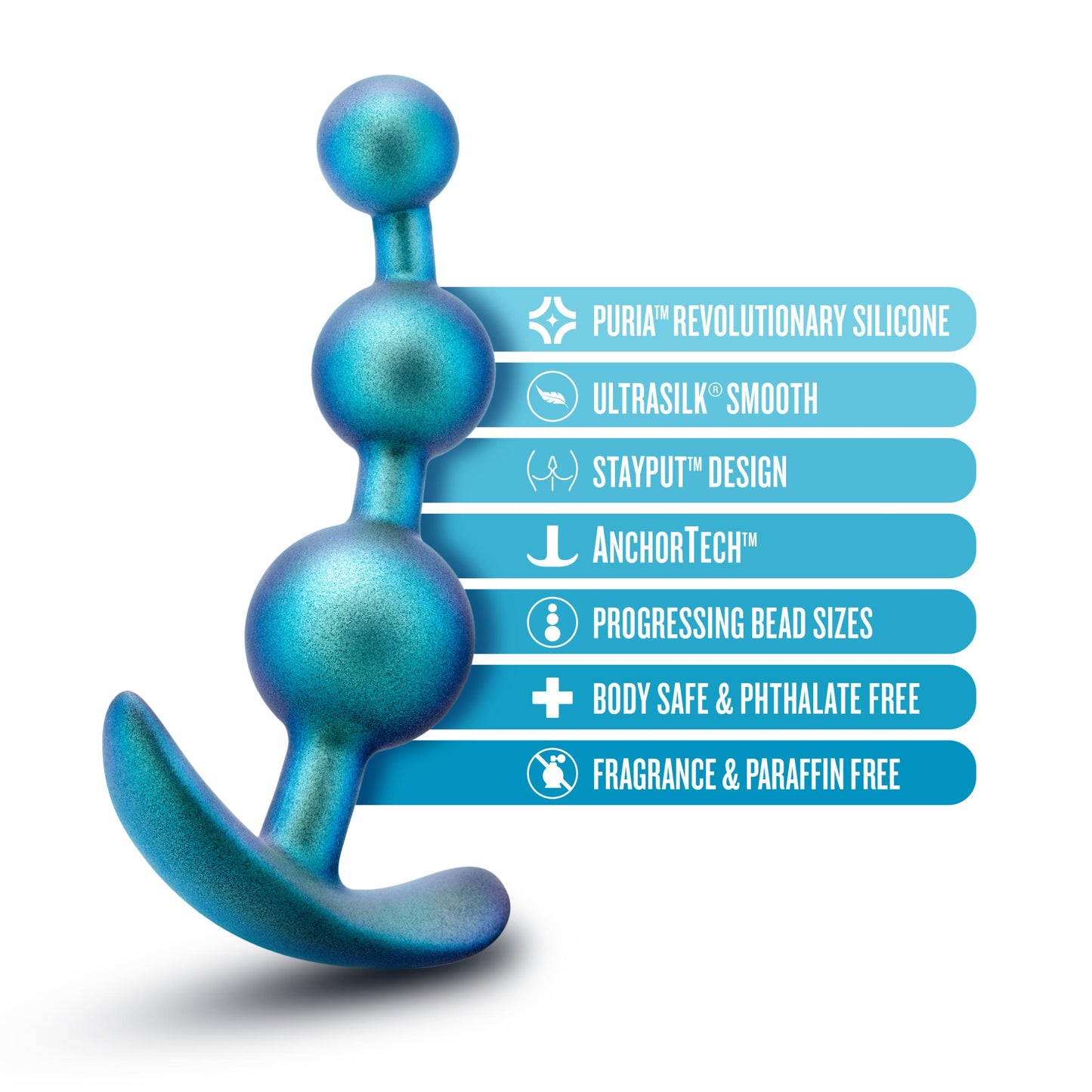 Anal Adventures Matrix - Gamma Plug - Neptune Teal | 819835029717 | Available at EroticWarehouse.com