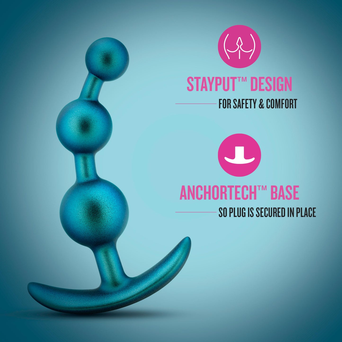 Anal Adventures Matrix - Gamma Plug - Neptune Teal | 819835029717 | Available at EroticWarehouse.com