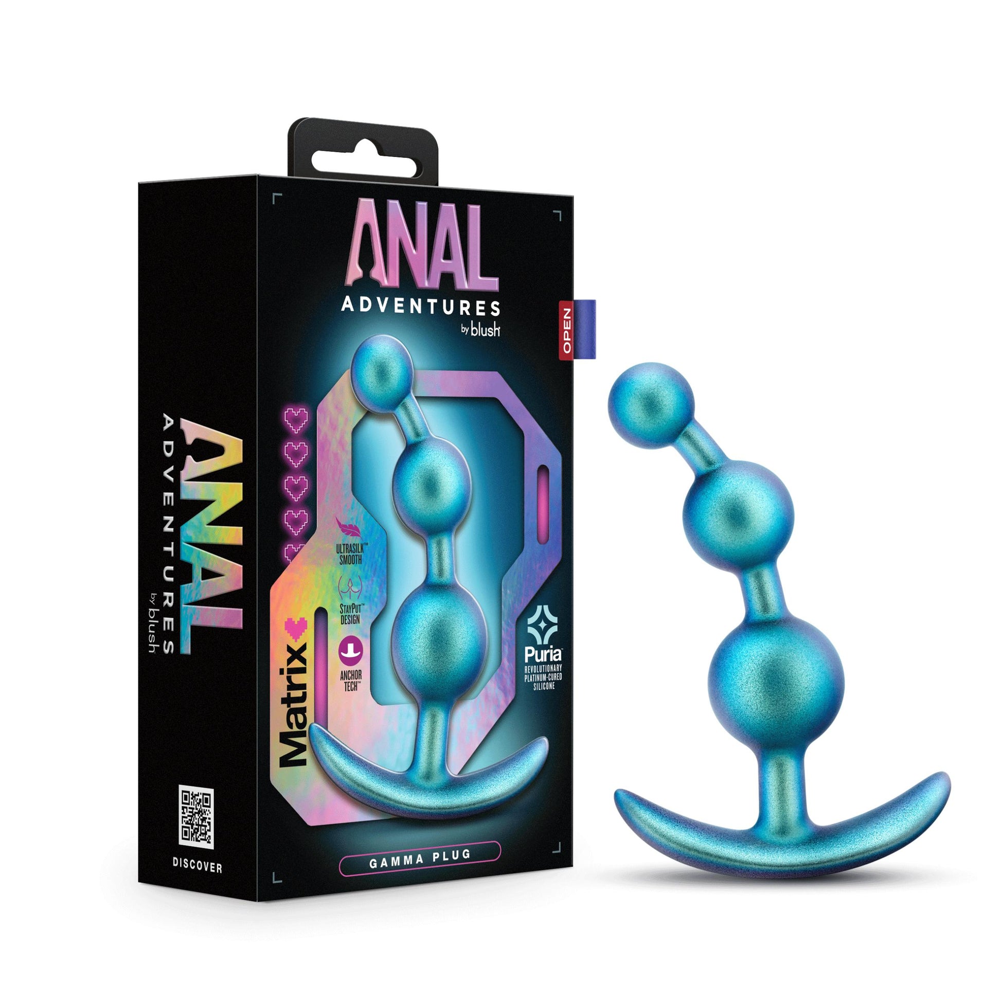 Anal Adventures Matrix - Gamma Plug - Neptune Teal | 819835029717 | Available at EroticWarehouse.com