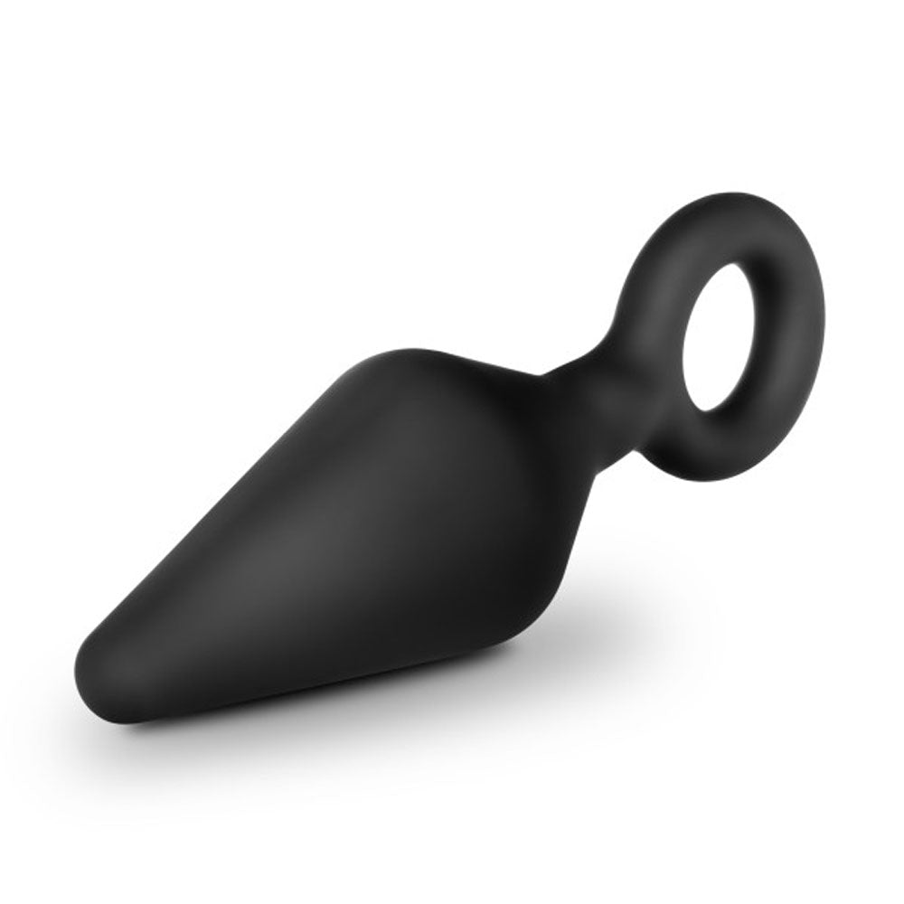 Anal Adventures - Platinum - Silicone Loop Plug - Small - Black | 819835025115 | Available at EroticWarehouse.com