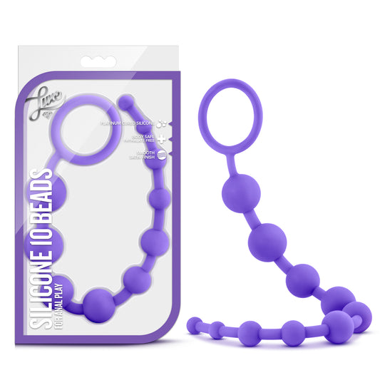Luxe Silicone 10 Beads - Purple | 702730697269 | Available at EroticWarehouse.com