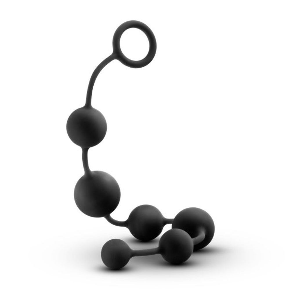 Anal Adventures - Platinum - Silicone Large Anal Beads - Black | 819835026440 | Available at EroticWarehouse.com