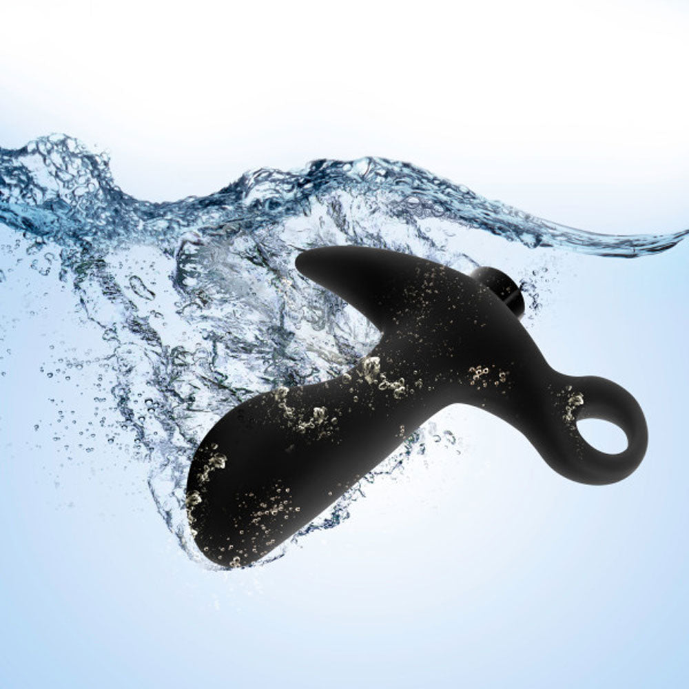 Anal Adventures - Platinum - Silicone Vibrating Prostate Massager 01 - Black | 819835025047 | Available at EroticWarehouse.com