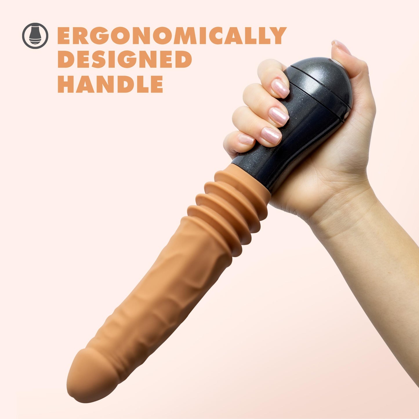 Dr. Skin Silicone - Dr. Arthur - Thrusting Gyrating Vibrating Dildo - Tan | 819835027027 | Available at EroticWarehouse.com