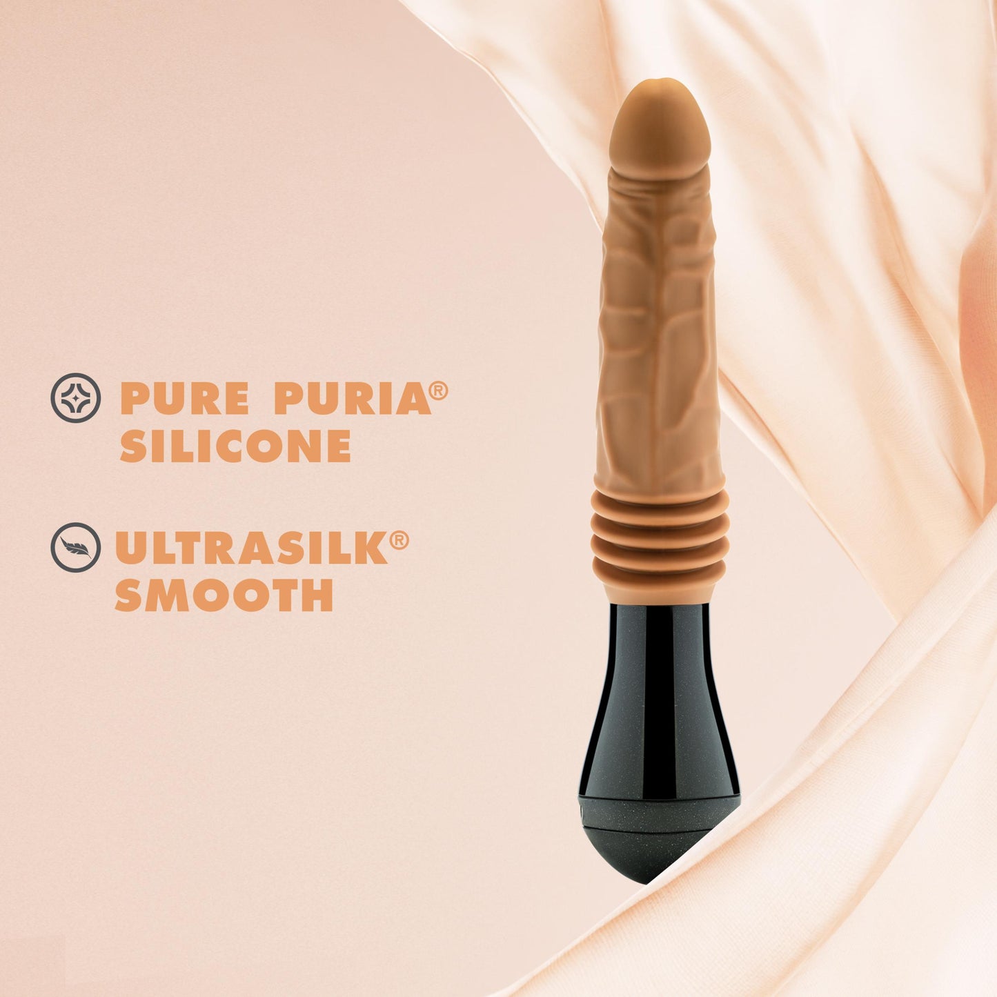 Dr. Skin Silicone - Dr. Arthur - Thrusting Gyrating Vibrating Dildo - Tan | 819835027027 | Available at EroticWarehouse.com