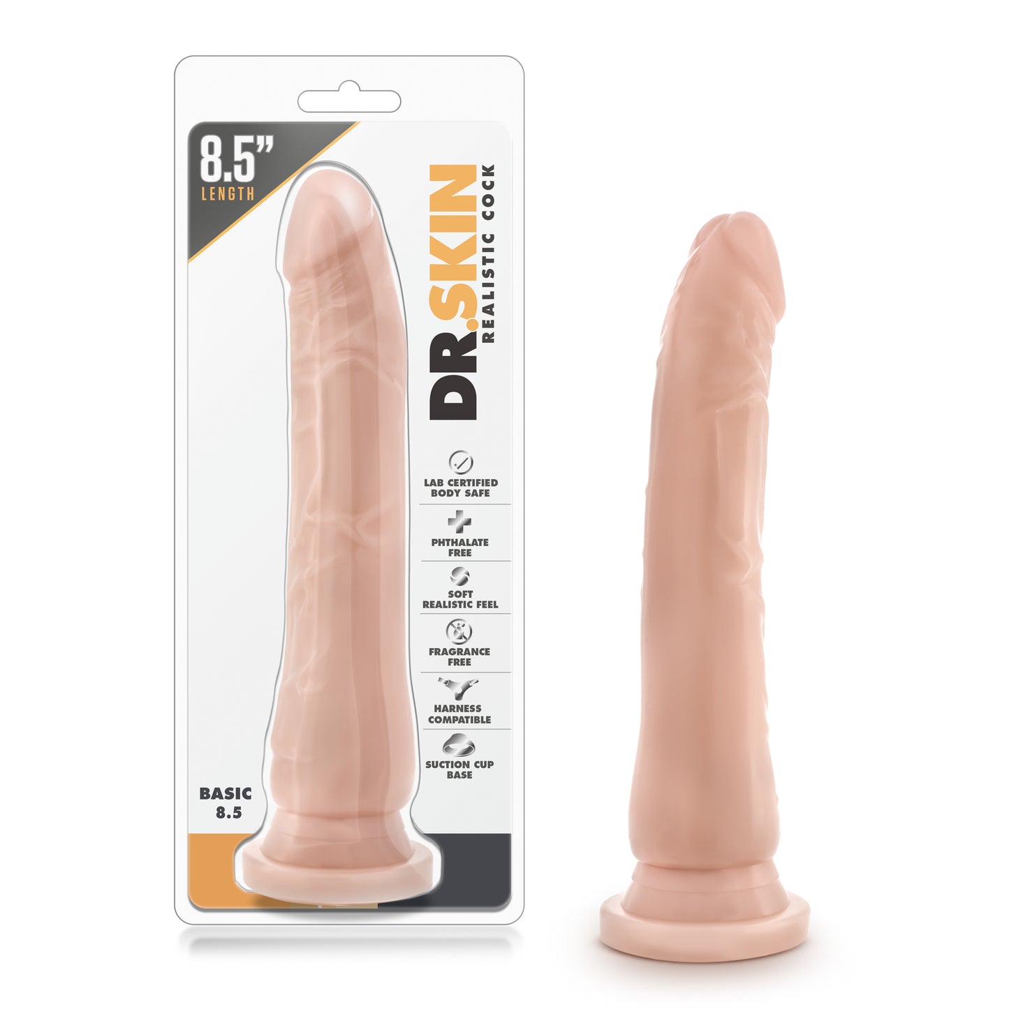 Dr. Skin - Realistic Cock - Basic 8.5 - Beige | 735380120535 | Available at EroticWarehouse.com