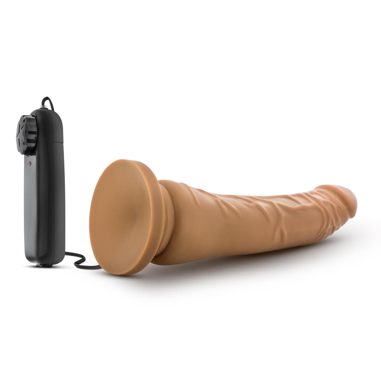 Dr. Skin - 8.5 Inch Vibrating Realistic Cock With Suction Cup - Mocha | 819835020806 | Available at EroticWarehouse.com