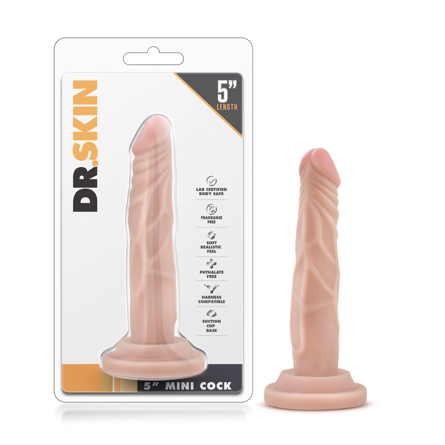 Dr. Skin - 5 Inch Mini Cock - Vanilla | 819835020288 | Available at EroticWarehouse.com