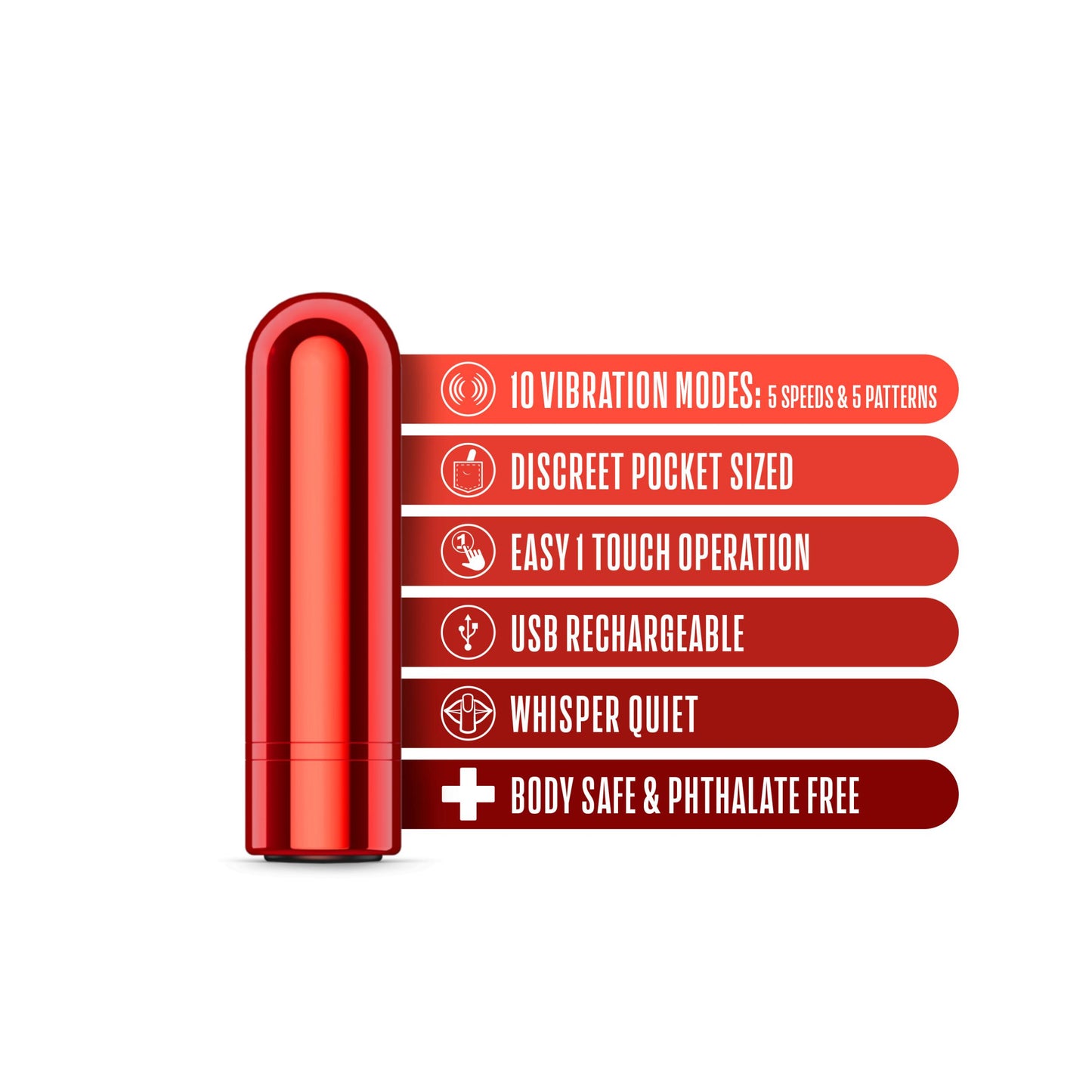 Kool Vibes - Rechargeable Mini Bullet - Cherry | 850002870503 | Available at EroticWarehouse.com