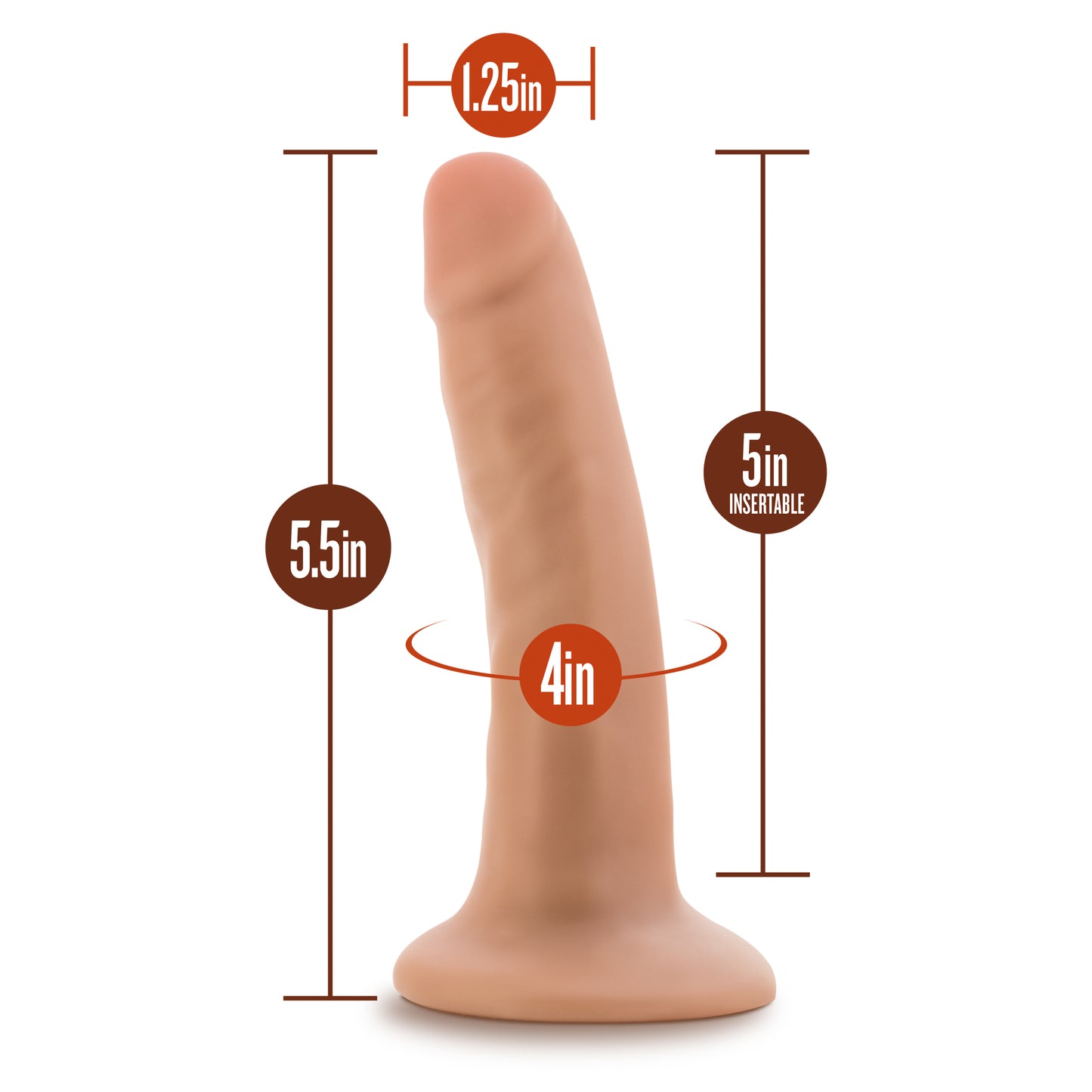 Dr. Skin - 5.5 Inch Cock With Suction Cup - Vanilla | 819835021339 | Available at EroticWarehouse.com