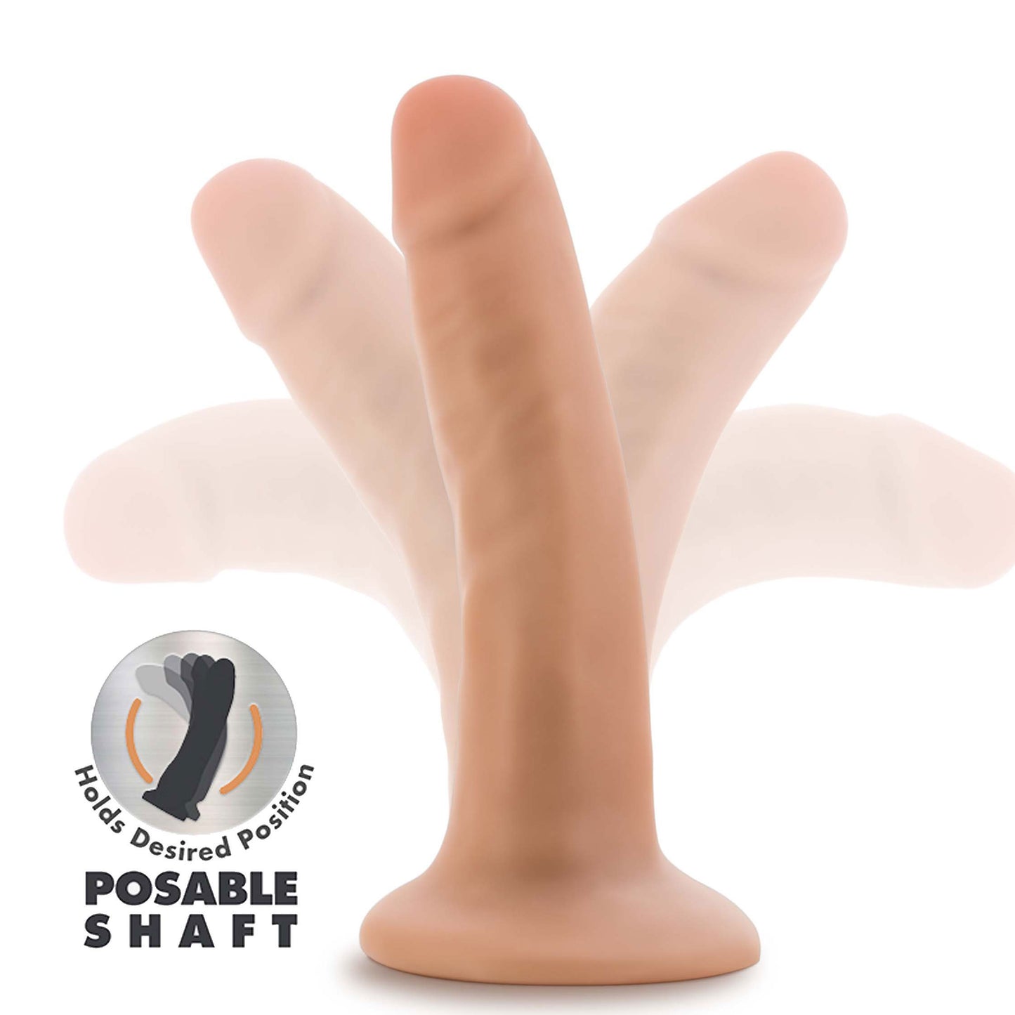 Dr. Skin Plus - 5 Inch Posable Dildo - Vanilla | 819835028406 | Available at EroticWarehouse.com