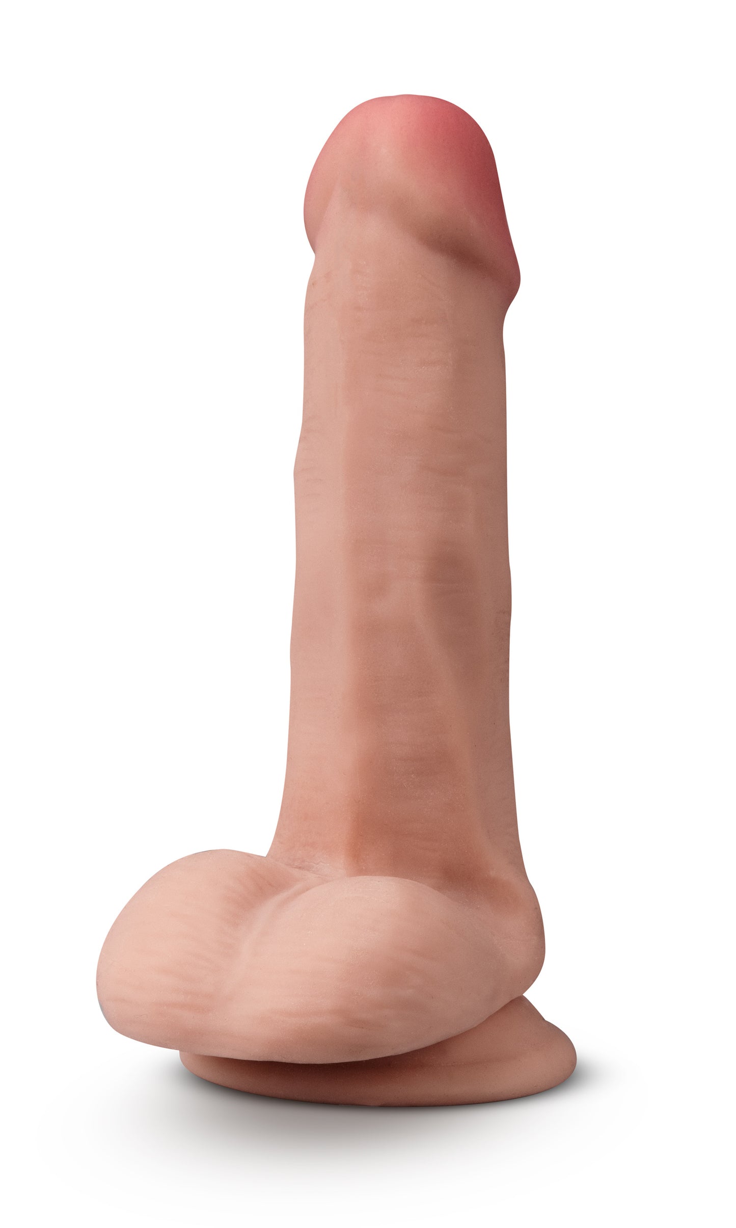 Dr. Skin Plus - 6 Inch Posable Dildo With Balls - Mocha | 819835027676 | Available at EroticWarehouse.com