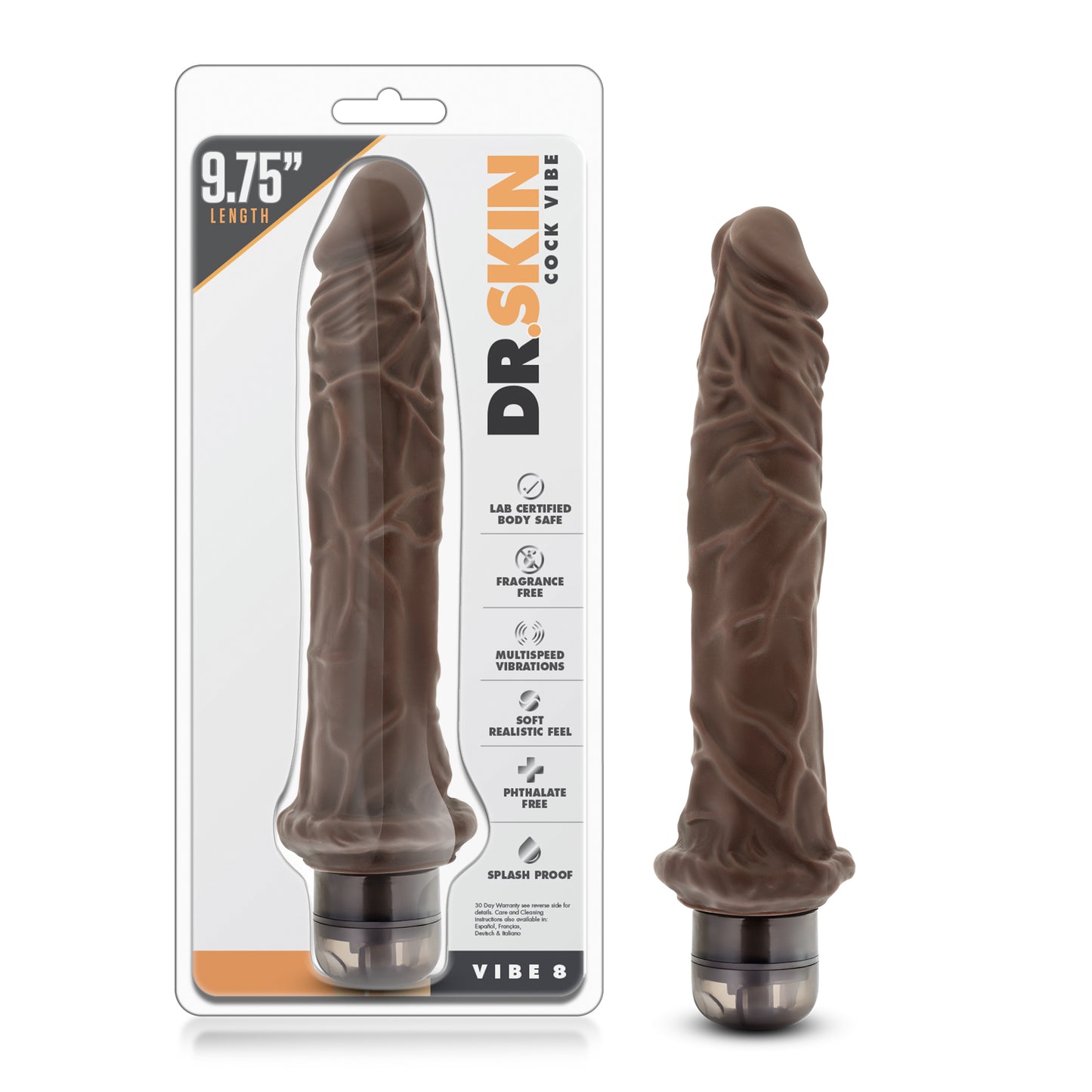 Dr. Skin Vibe 8 - Chocolate | 855215007029 | Available at EroticWarehouse.com