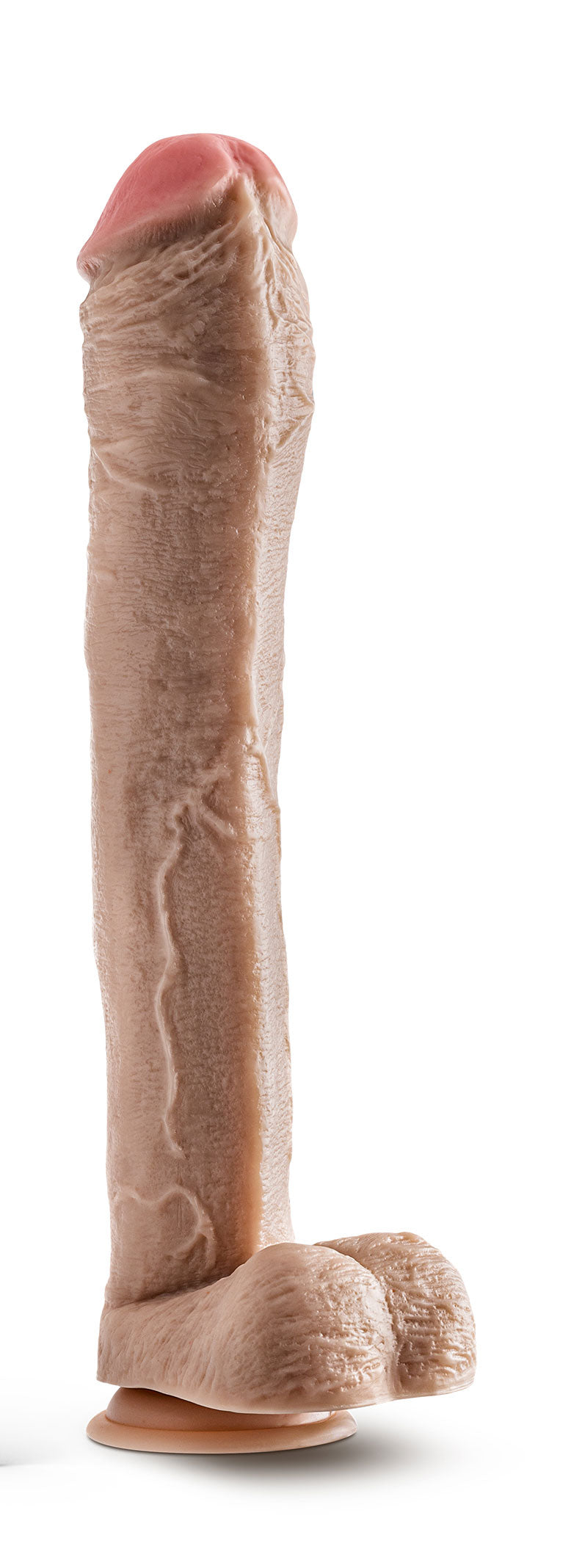 Dr. Skin - Mr. Ed - 13 Inch Dildo With Balls - Beige | 819835029427 | Available at EroticWarehouse.com