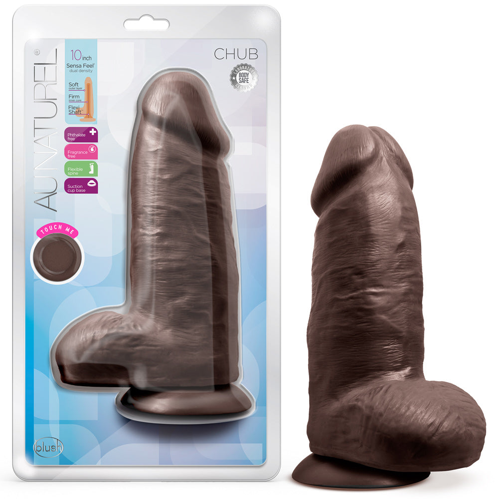 Au Naturel - Chub - 10 Inch Dildo - Chocolate | 819835027218 | Available at EroticWarehouse.com