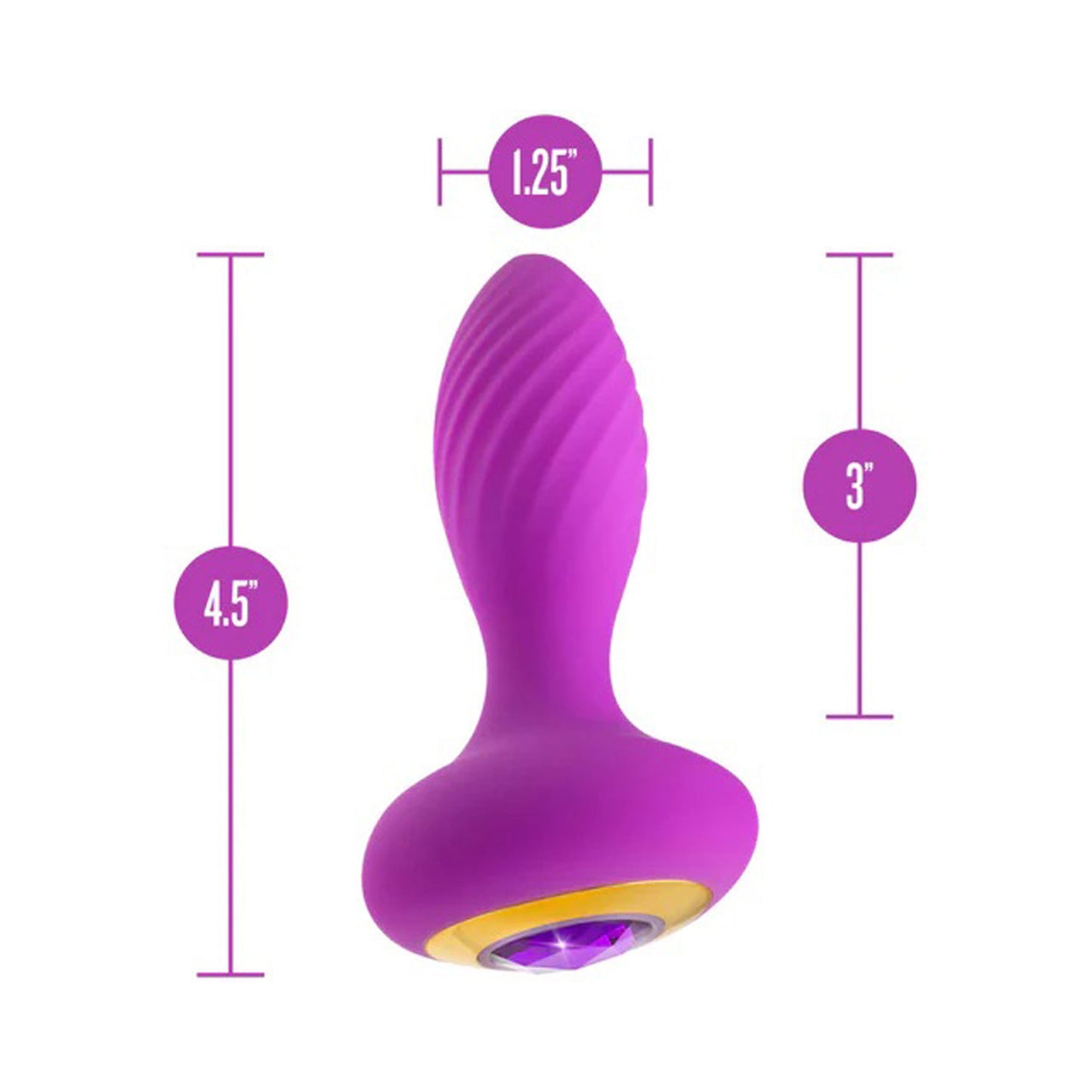 Oh My Gem - Charm Plug - Amethyst - Purple | 810138370544 | Available at EroticWarehouse.com