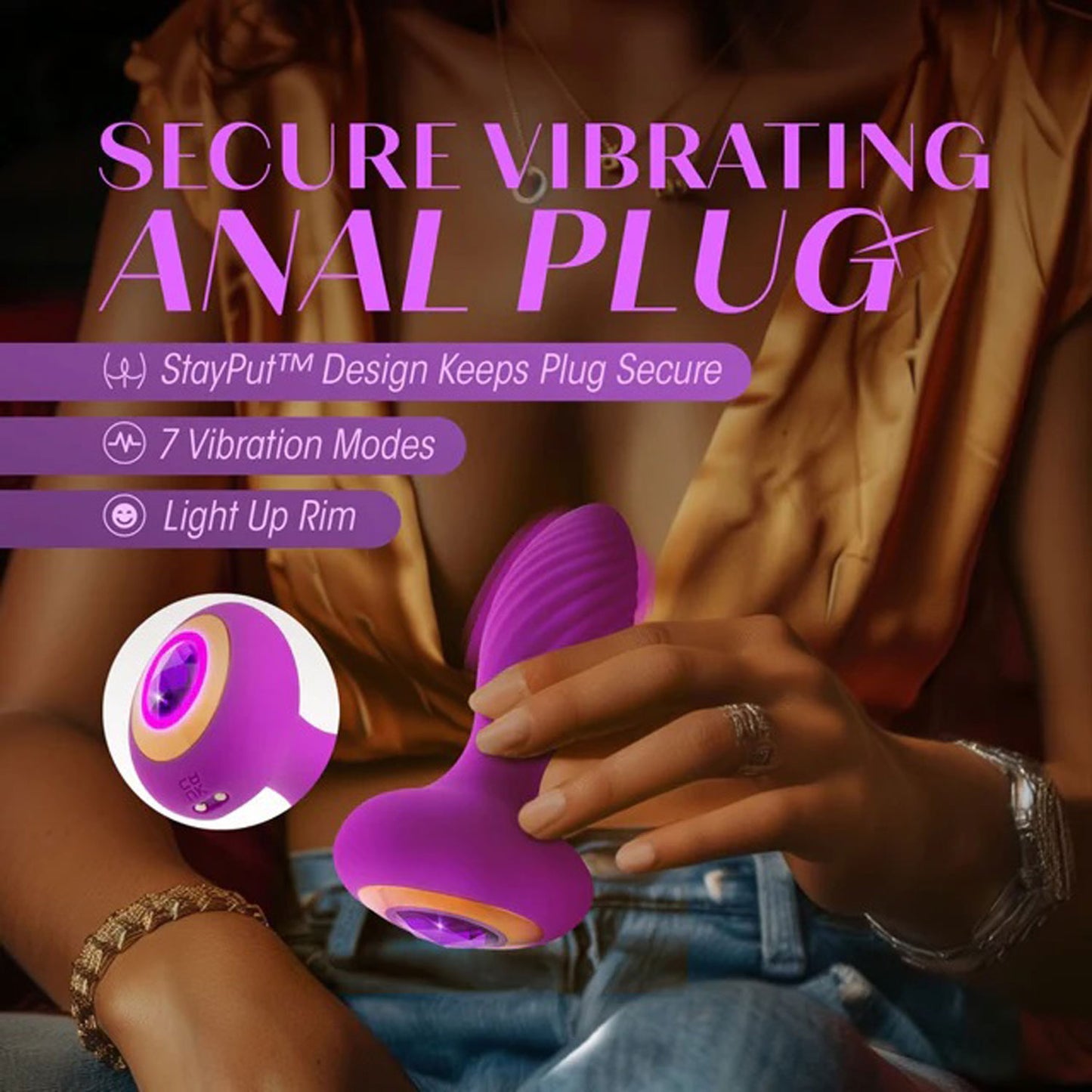 Oh My Gem - Charm Plug - Amethyst - Purple | 810138370544 | Available at EroticWarehouse.com