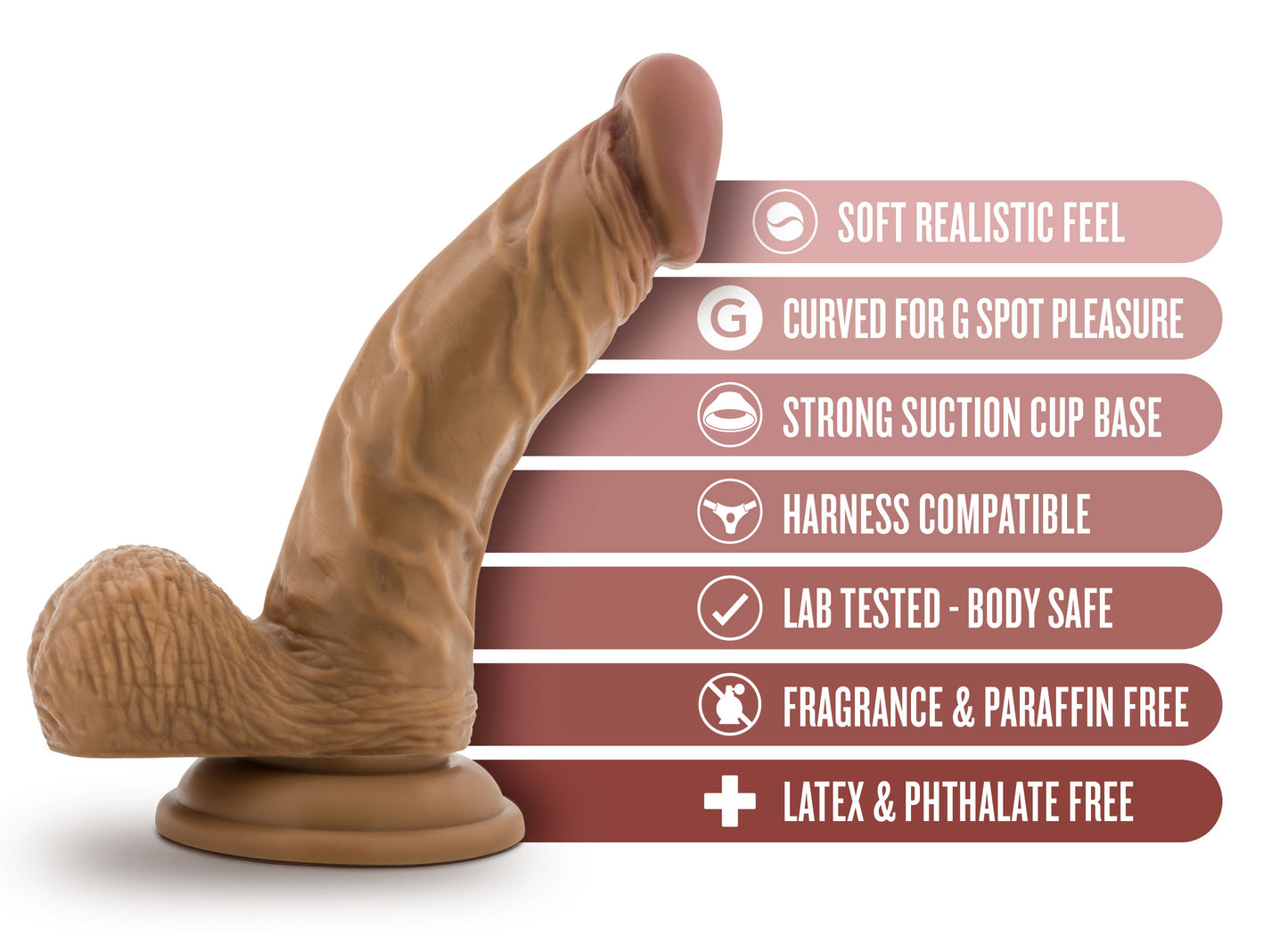 Dr. Skin - Dr. Stephen - 6.5 Inch Dildo With Balls - Tan | 819835029281 | Available at EroticWarehouse.com