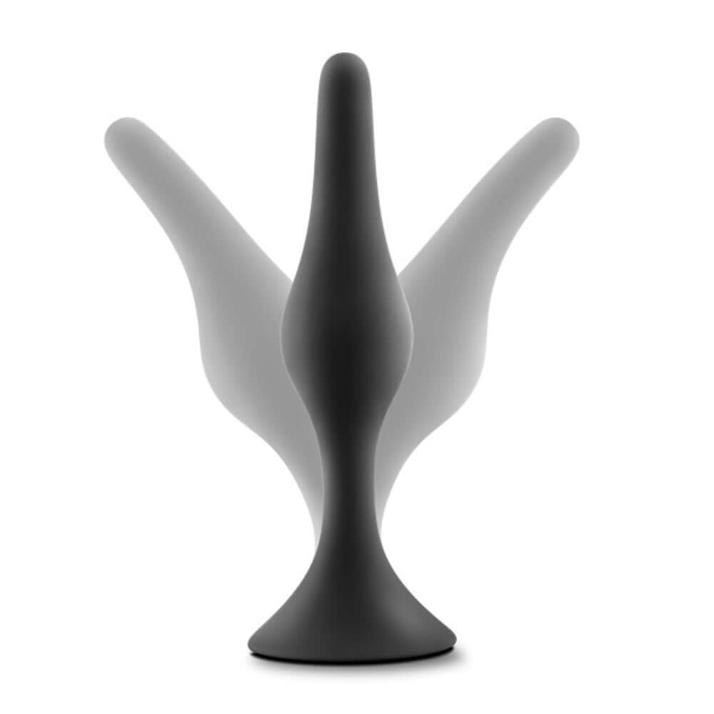 Anal Adventures Platinum - Silicone Beginner Plug - Medium - Black | 819835023876 | Available at EroticWarehouse.com