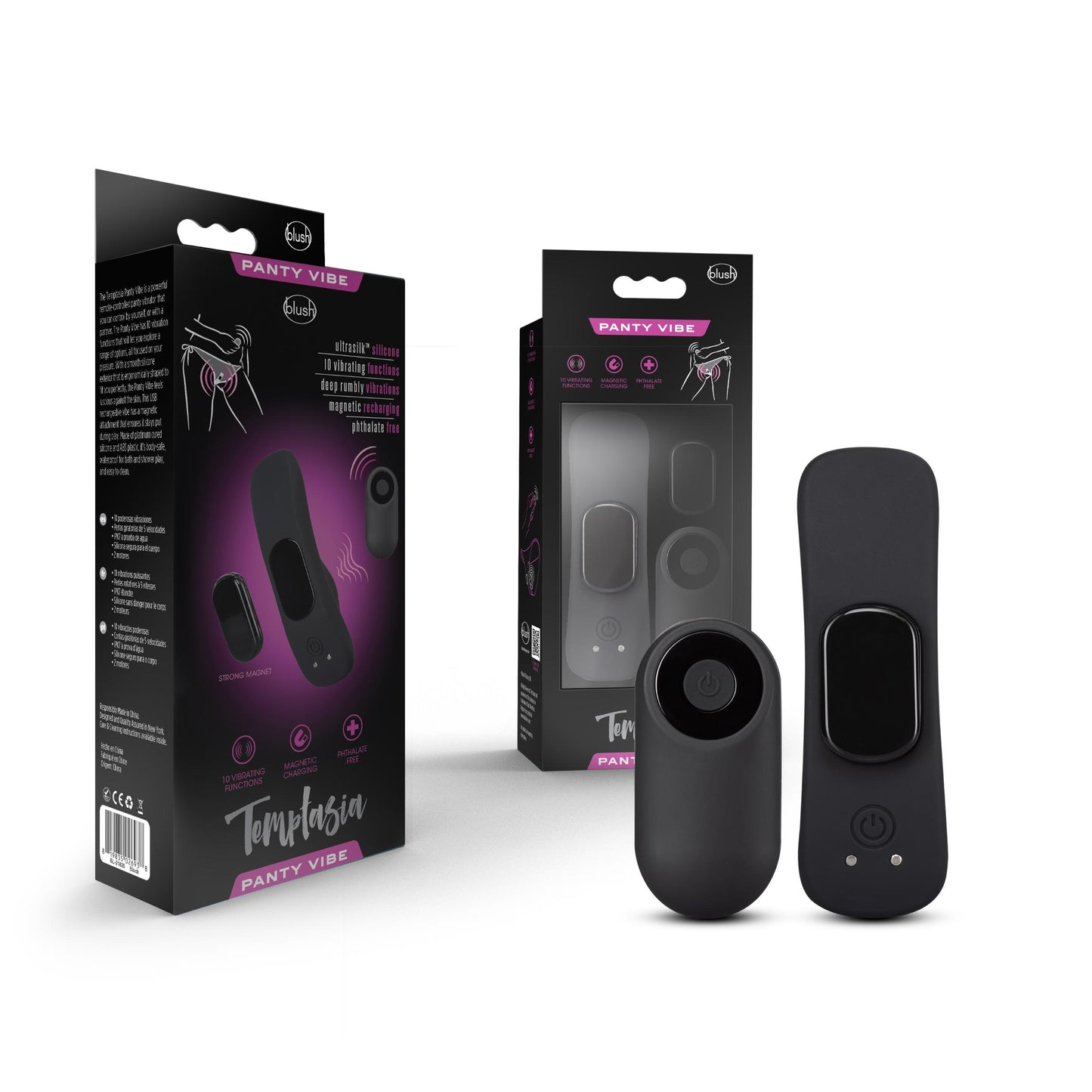 Temptasia - Remote Control Panty - Vibe - Black | 819835026938 | Available at EroticWarehouse.com