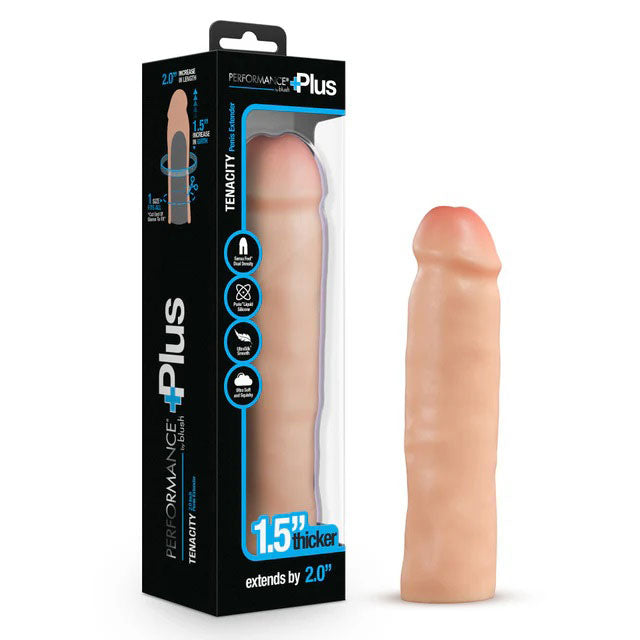Performance Plus 2 Inch Silicone Penis Xtender - Beige | 819835029984 | Available at EroticWarehouse.com