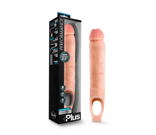 Performance Plus - 11.5 Inch Silicone Cock Sheath Penis Extender - Vanilla | 853858007949 | Available at EroticWarehouse.com