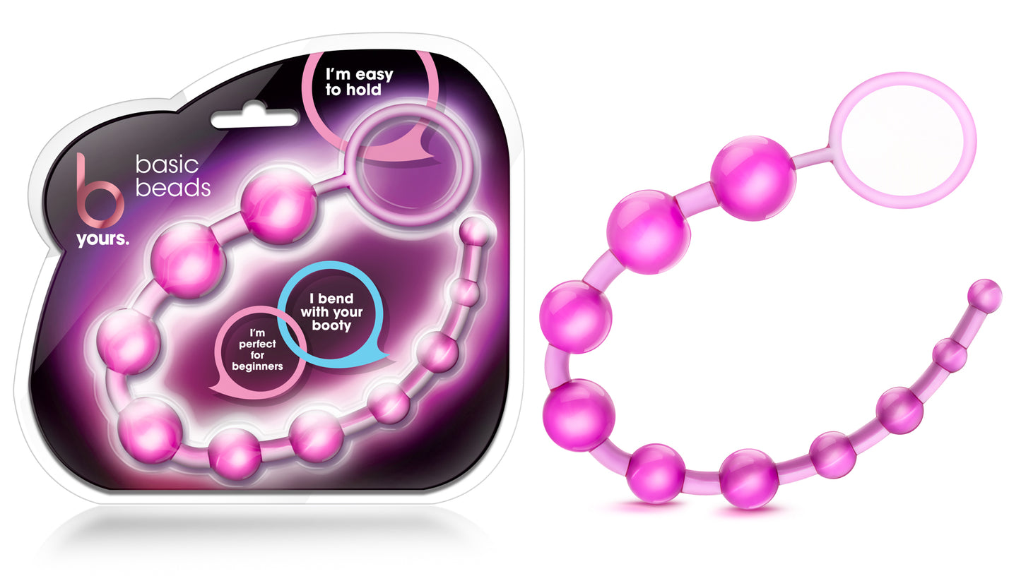 B Yours - Basic Beads - Pink | 735380231101 | Available at EroticWarehouse.com