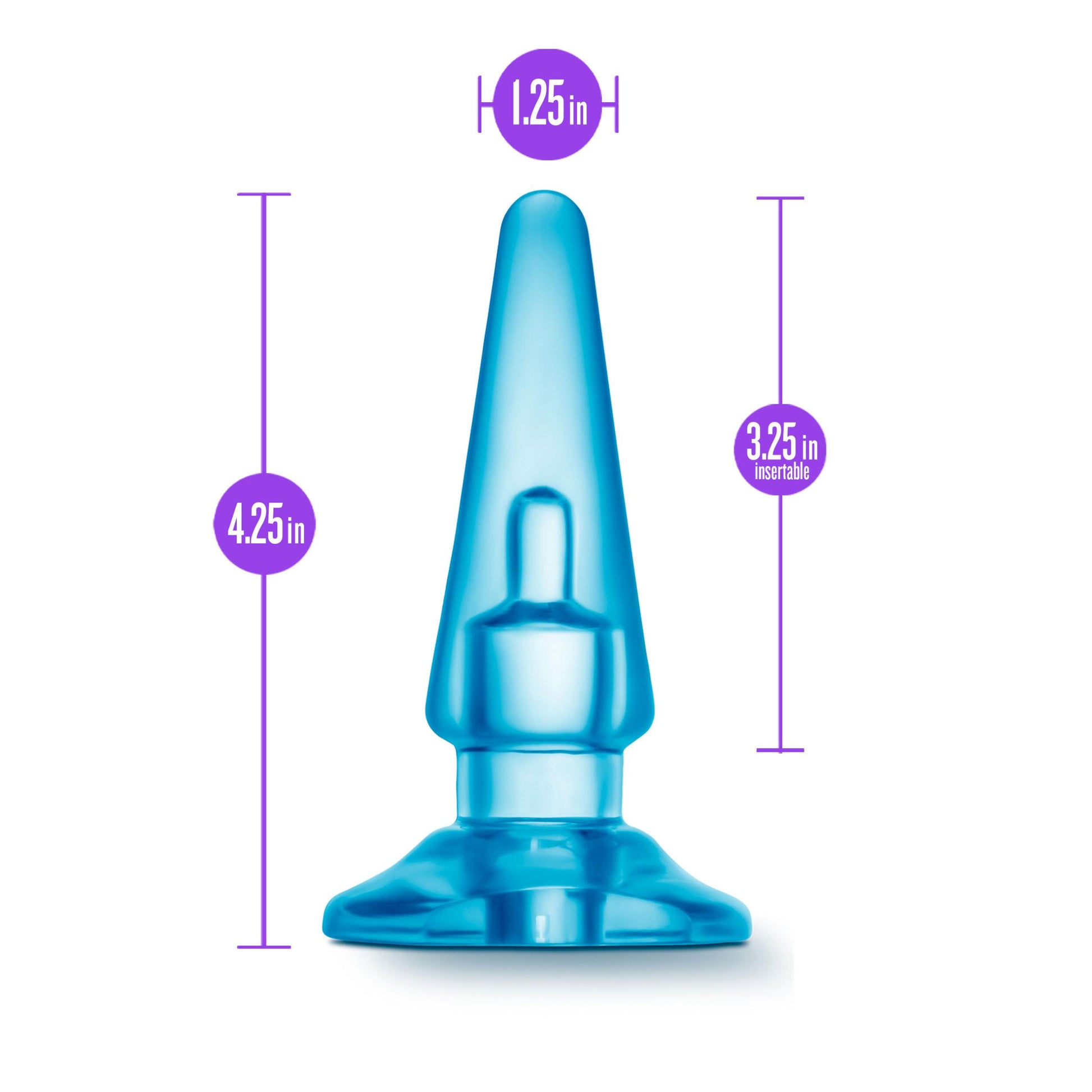 B Yours - Basic Anal Plug - Blue | 735380241629 | Available at EroticWarehouse.com