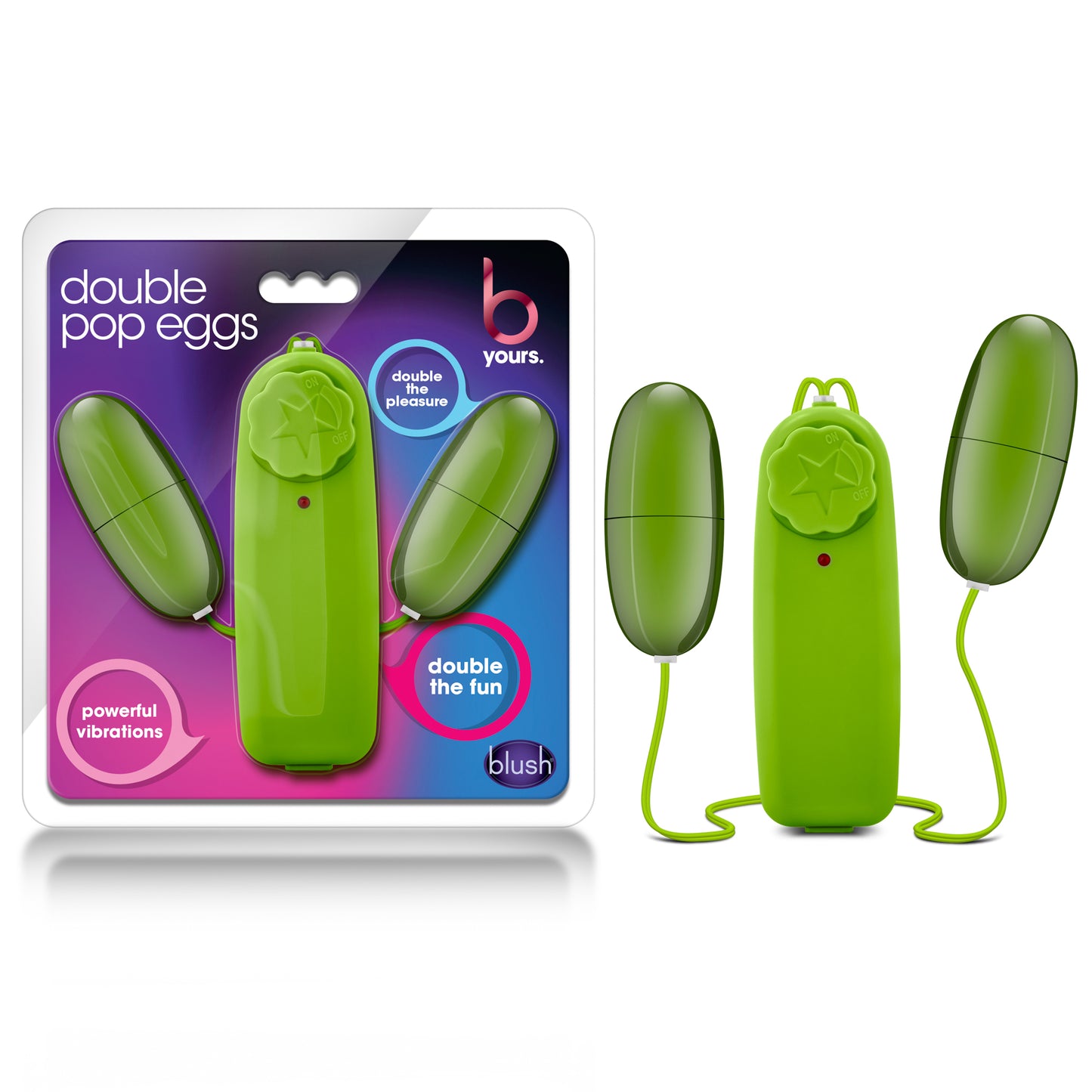 B Yours Double Pop Eggs - Lime | 049008210707 | Available at EroticWarehouse.com