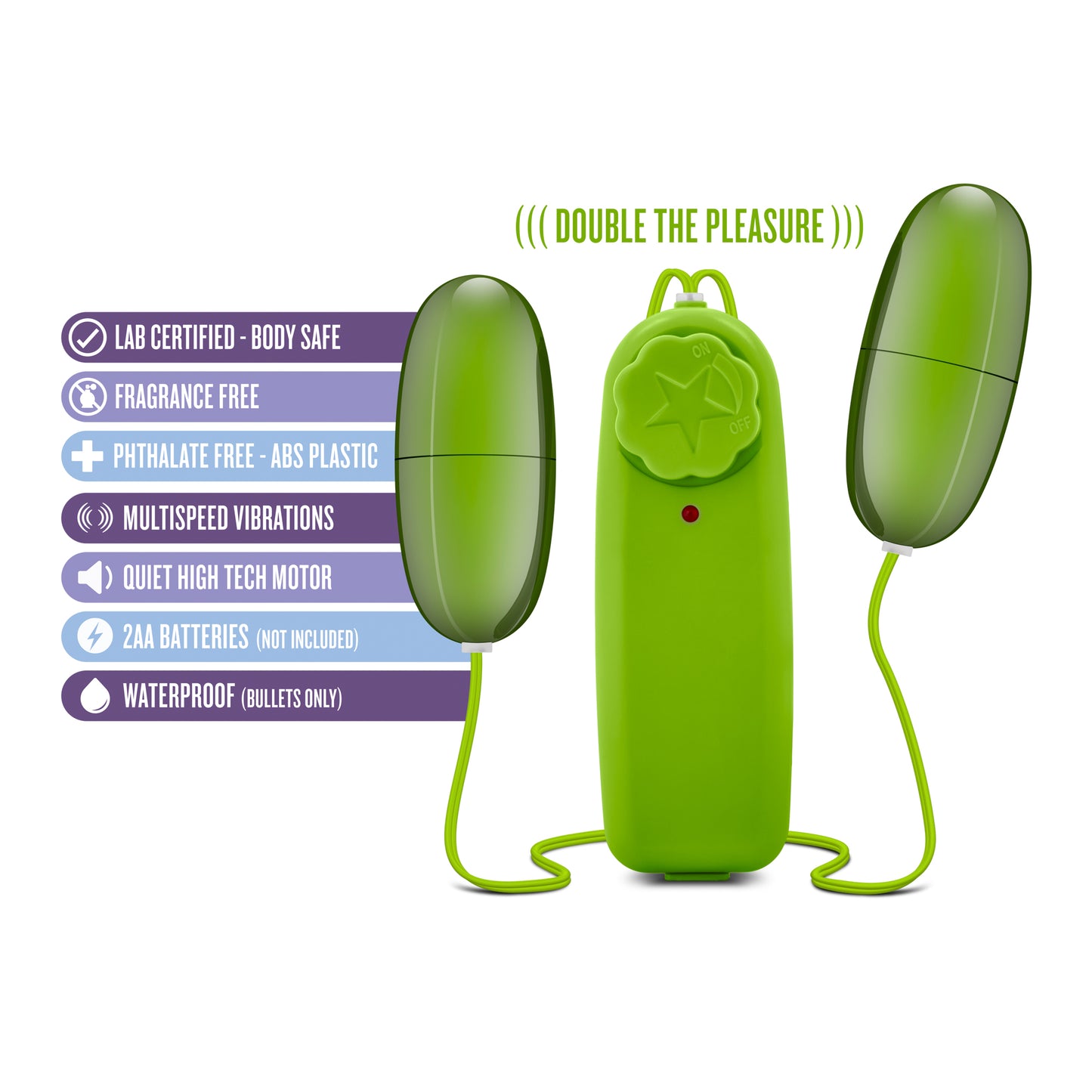 B Yours Double Pop Eggs - Lime | 049008210707 | Available at EroticWarehouse.com