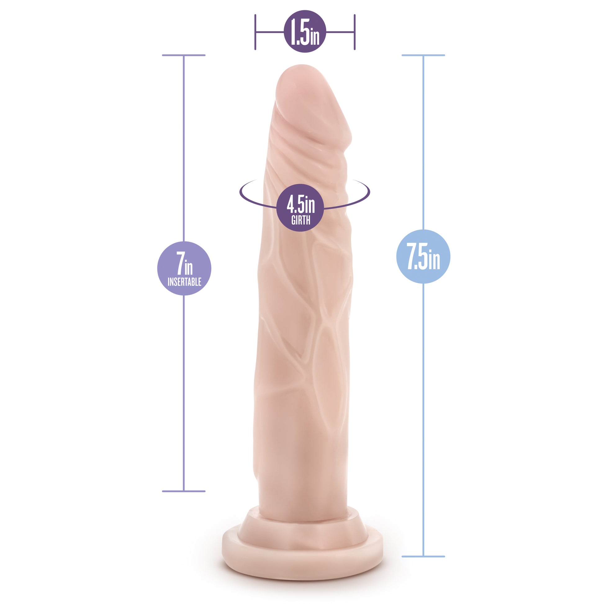 Dr. Skin - Realistic Cock - Basic 7.5 - Beige | 735380261139 | Available at EroticWarehouse.com